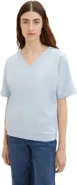 tom-tailor-blekitny-t-shirt-damski-z-dekoltem-v-i-krotkim-rekawem-xs-6fa