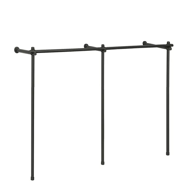 REGAŁ PRZYŚCIENNY 250x150x40 WIESZAK NA ODZIEŻ UBRANIA SKLEP DOM BLACK C1