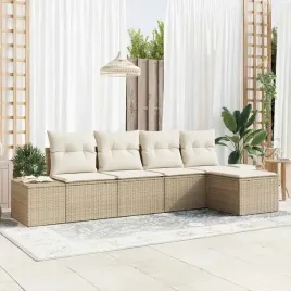 vidaxl-zestaw-sof-na-ogrod-5-pcs-bezowy-i-kremowy-polirattan
