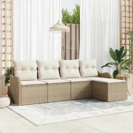 vidaxl-zestaw-sof-na-ogrod-z-poduszka-5-pcs-bezowy-polirattan