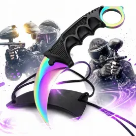 noz-karambit-teczowy-kolekcjonerski-do-treningu-trikow-z-etui-kolorowy