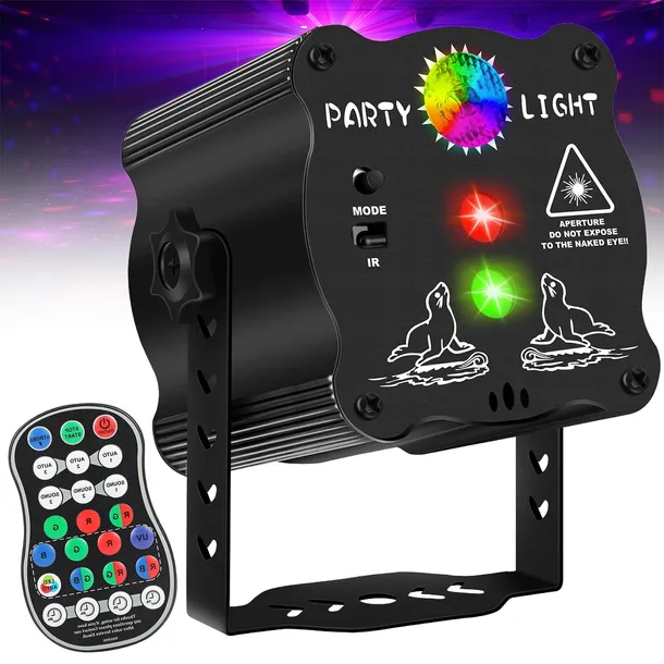 PROFESJONALNY STROBOSKOP SCENICZNY PROJEKTOR LASEROWY LED 3D RGB Z PILOTEM