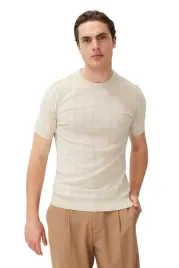 trendyol-man-meski-t-shirt-bezowy-z-dekoltem-okraglym-i-faktura-l-5da
