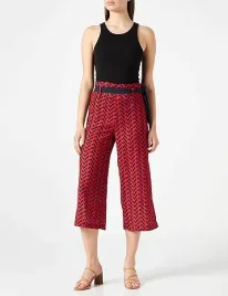 mexx-czerwone-spodnie-w-geometryczny-wzor-z-paskiem-36-6fa
