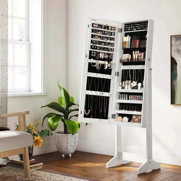 Toaletka Songmics biały MDF matowe 41,2 x 36,5 x 152 cm - zdjęcie 9