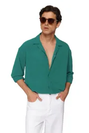 trendyol-man-meska-koszula-casual-z-dlugim-rekawem-zielona-xl-5da