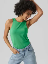 vero-moda-zielony-gladki-top-bez-rekawow-m-6fa
