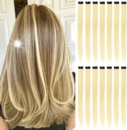koncowki-kosmyki-do-wlosow-16x-przedluzki-blond-syntetyczne-wlosy