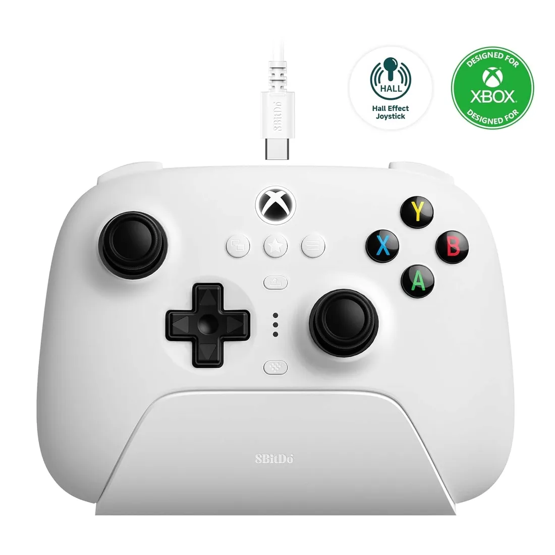 2x-pad-8bitdo-ultimate-3-mode-xbox-gamepad-white-stan-nowy