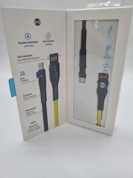 2x-kabel-forever-usb-usb-c-core-1m-3a-extreme-kolor-zolty