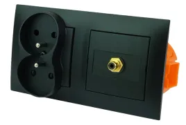 2x-gniazdo-scienne-rca-zasilajace-230v-z-bolcem