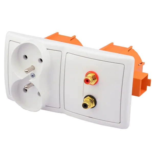 2x-gniazdo-scienne-2rca-zasilajace-230v-terminal