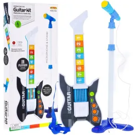 2x-kolorowa-gitara-elektryczna-dla-dzieci-mikrofon-na-stojaku-zabawka-muz