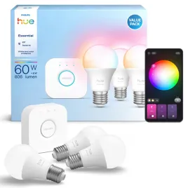 2x-philips-hue-essential-white-and-color-ambiance-3xzarowka-e27-hue-bridge