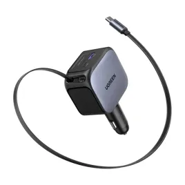 2x-ugreen-ladowarka-samochodowa-ec6042x-usb-c-usb145w-z-kablem-szara
