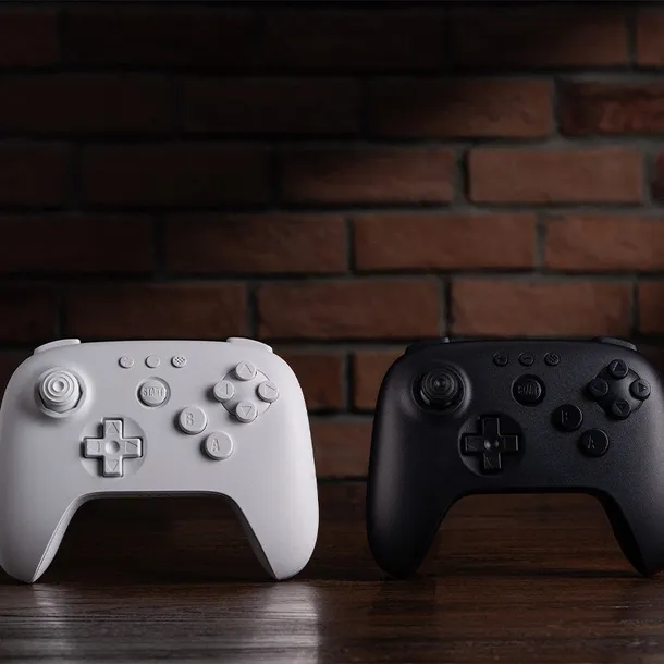 2x-pad-8bitdo-64-bluetooth-controller-white-wibracje-tak