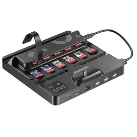 2x-unitek-stacja-ladujaca-switch-z-przelacznikiem-i-czytnikiem-kart-do-gier