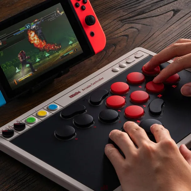 2x-pad-8bitdo-arcade-controller-nsw-pc-wibracje-nie