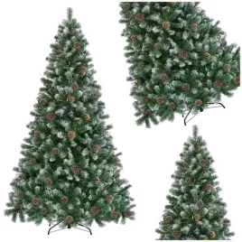 2x-choinka-180-cm-osniezona-sosna-diamentowa-premium-szyszki-metalowy-sto