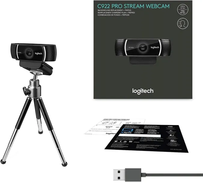 2x-kamera-internetowa-logitech-hd-c922-pro-stream-emea-stan-nowy-marka-logitech