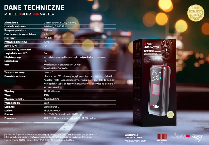 2x-pompka-elektryczna-xblitz-airmaster-waga-z-opakowaniem-0-15-kg-certyfikat-ce