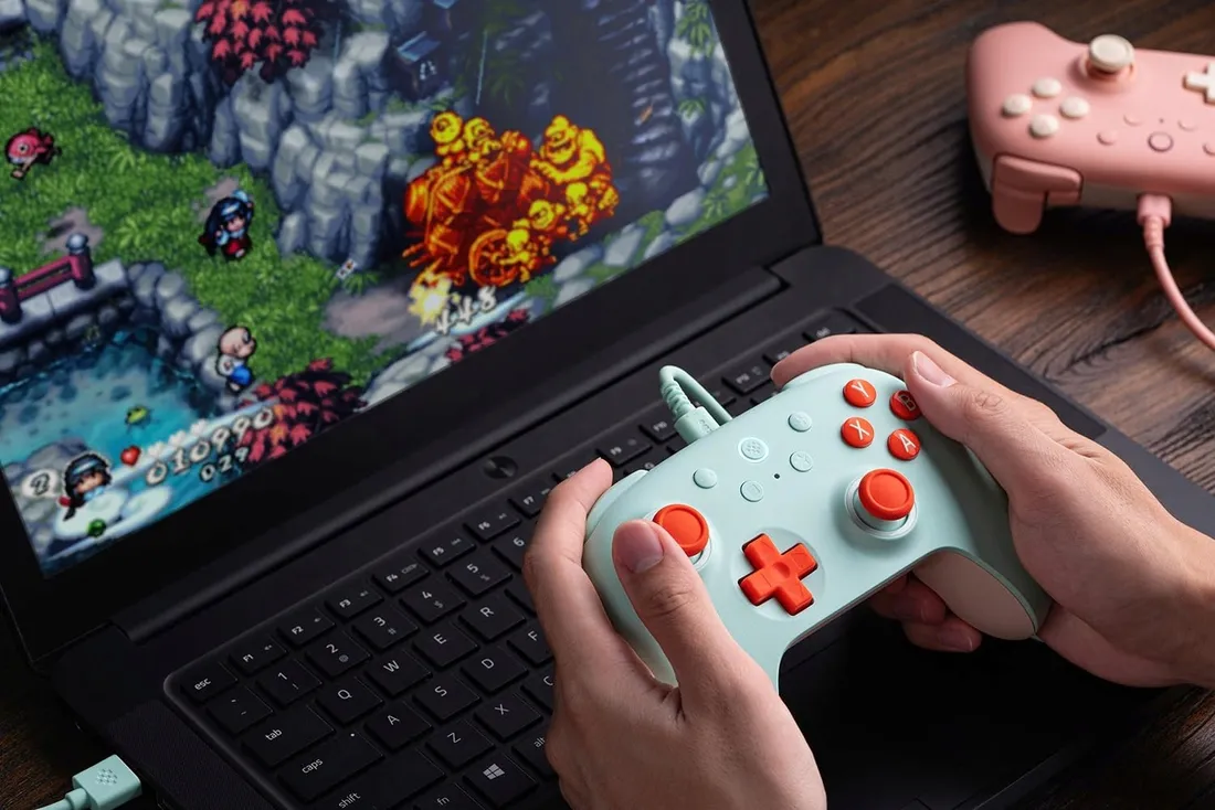 2x-kontroler-przewodowy-8bitdo-ultimate-stan-nowy