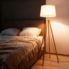 2x-lampa-stojaca-podlogowa-trojnog-drewniana-abazur-tkanina-salon-e27-cclif
