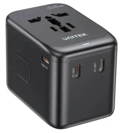 2x-unitek-uniwersalny-zasilacz-podrozny-gan-65w-usb-usb-c-x3-biala-qc3-0
