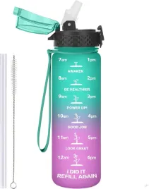 2x-butelka-do-picia-motywacyjna-zielono-rozowa-500ml
