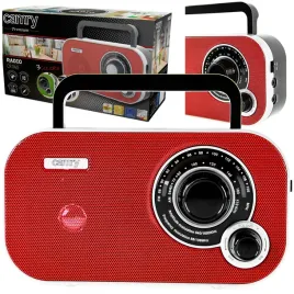 2x-radio-przenosne-tuner-am-fm-retro-kuchenne-male-czerwone-na-baterie