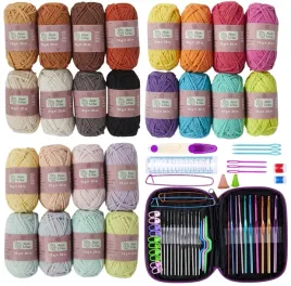2x-zestaw-szydelek-w-etui-wloczki-bawelniane-24szt-szydelka-wloczka-bawelni