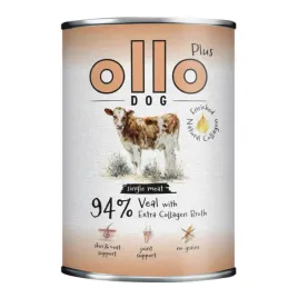 mokra-karma-dla-psa-ollo-plus-kolagen-cielecina-400g-monobialkowa