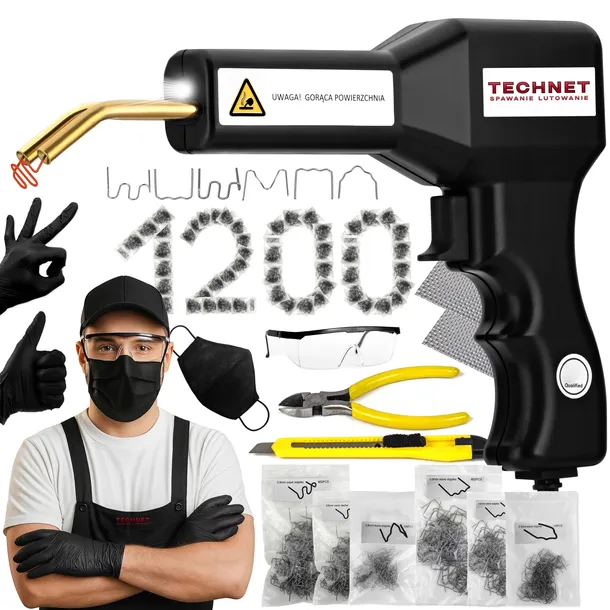 ZSZYWARKA do PLASTIKU ZGRZEWARKA SPAWARKA ZT1 50W 1200szt zszywek 2x siatka