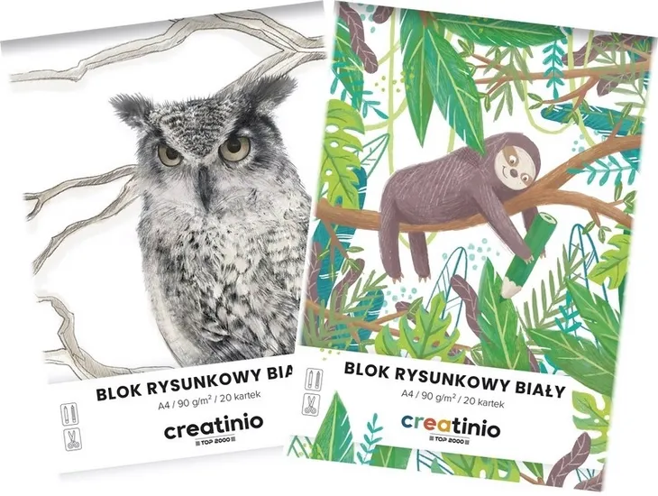 CREATINIO BLOK RYSUNKOWY A4 BIAŁY 20 kartek 90G