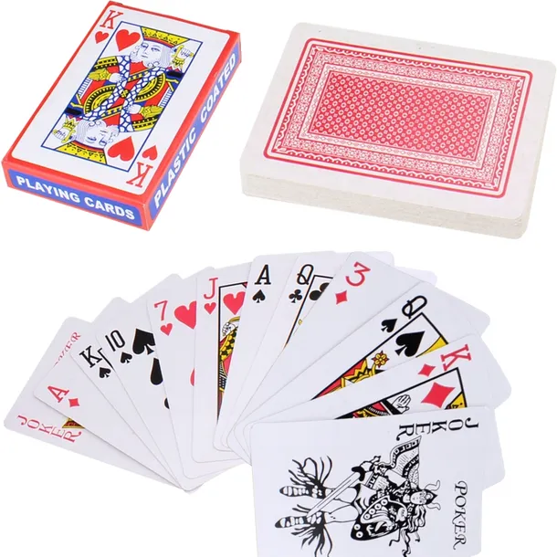 Karty Do Gry Talia Plastik Powlekane Poker 54 szt Klasyczne