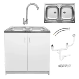szafka-kuchenna-biala-zlew-2-komory-80-x-50-bateria-chrom-wysoka-syfon