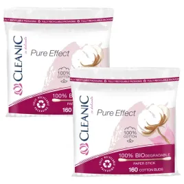 2x-cleanic-pure-effect-patyczki-higieniczne-do-uszu-bawelniane-160-szt