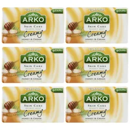 6x-mydlo-w-kostce-arko-skin-care-beauty-soap-creamy-honey-and-cream-90-g