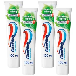 4x-pasta-do-zebow-z-fluorkiem-aquafresh-triple-protection-mildandminty-100-ml
