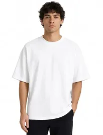 biala-koszulka-meska-oversize-gladka-basic