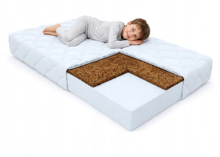 MATERAC DO ŁÓŻECZKA 160x80 H2-H3 PIANKA KOKOS 11 cm ZDEJMOWANY POKROWIEC
