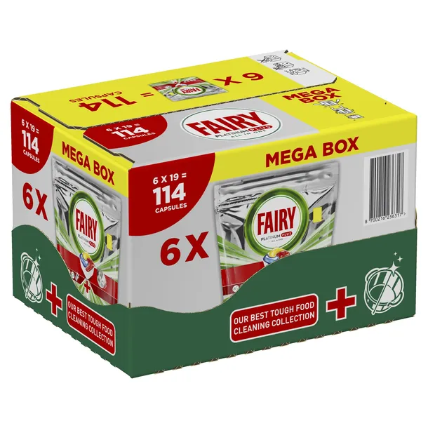 Fairy Platinum Plus All in One Kapsułki tabletki do zmywarki 6x19 =114 szt