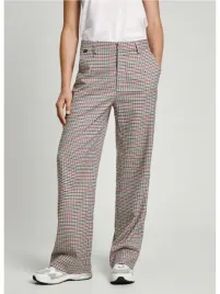 pepe-jeans-spodnie-damskie-casual-w-pepitke-proste-dlugie-m-6fa