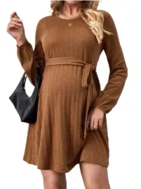 shein-sukienka-mini-brazowa-ciazowa-prosta-38-lrl