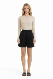 patrizia-pepe-czarne-eleganckie-szorty-z-wysokim-stanem-42-i1b