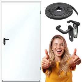 drzwi-techniczne-stalowe-tymczasowe-ocieplone-biale-80cm-univers-zestaw