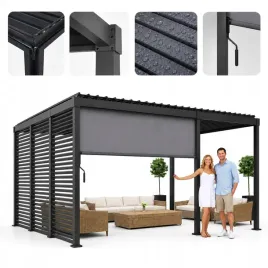 pergola-ogrodowa-tarasowa-roleta-3m-3-panele-mirador-solid-80-3x5-m