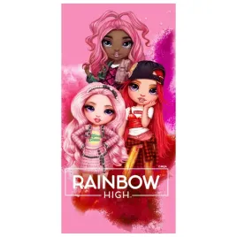 recznik-dzieciecy-rainbow-high-70x140-rozowy-lalki-na-basen-plaze