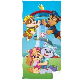 recznik-psi-patrol-paw-patrol-70x140-chase-rubble-skye-everest-kolorowy