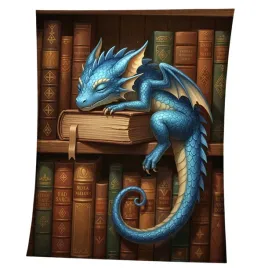 koc-z-niebieskim-smokiem-i-ksiazkami-130x170-fantasy-prezent